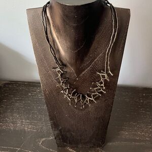 Black Beaded Necklace